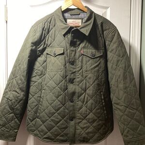 Levi's Men's Quilted Jacket - Olive Green